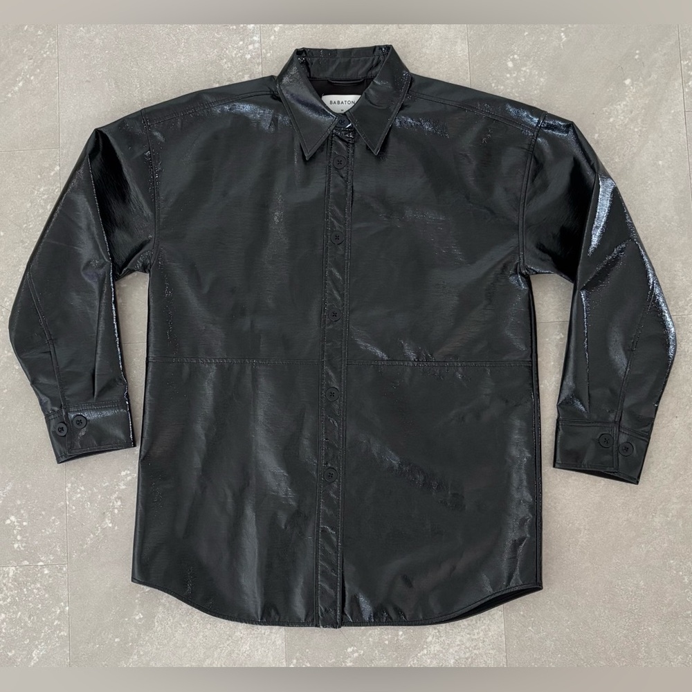 Babaton Pelli Faux Leather Shirt Jacket